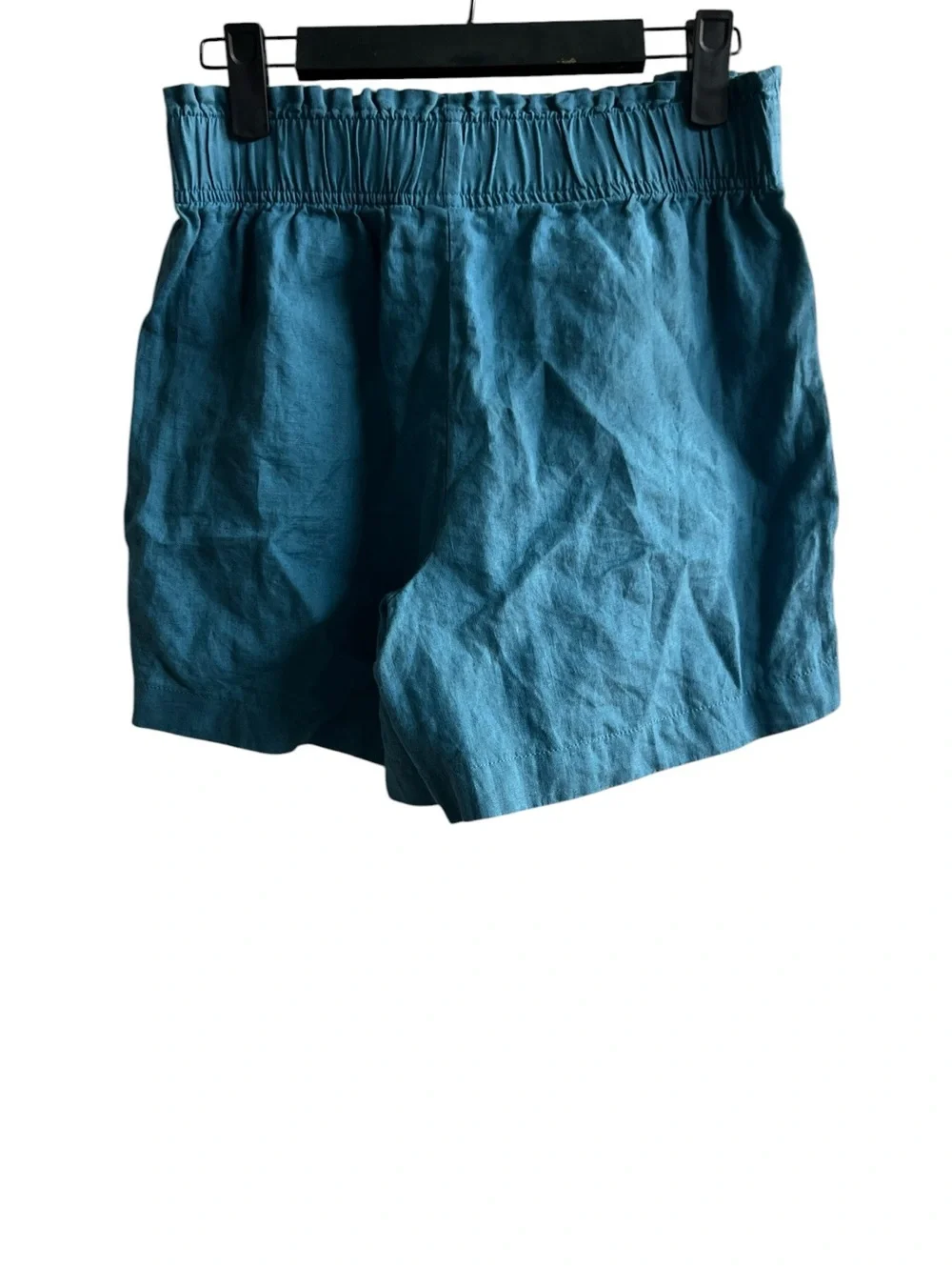 Quince XS turquoise linen shorts